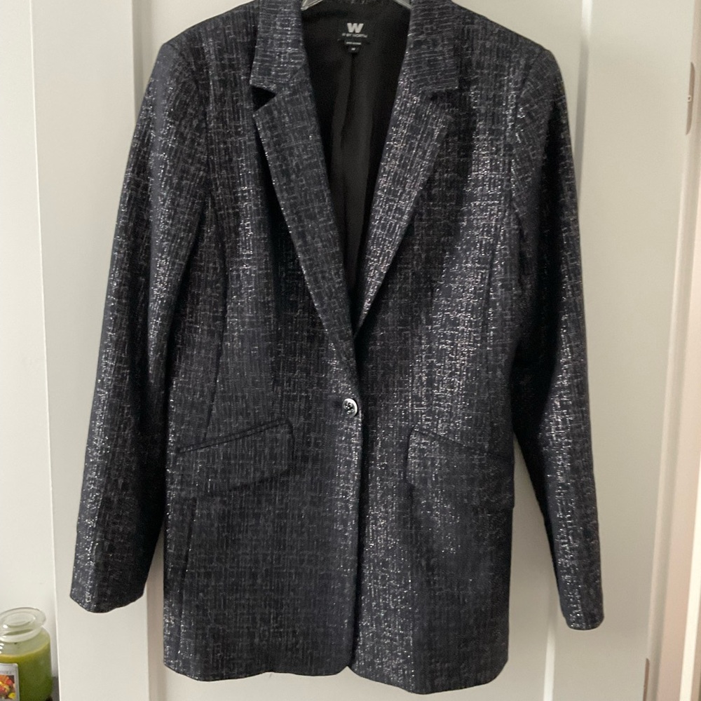 Women's Blue Textured Blazer